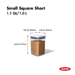 OXO Good Grips Square Containers, 1.1 qt image 1