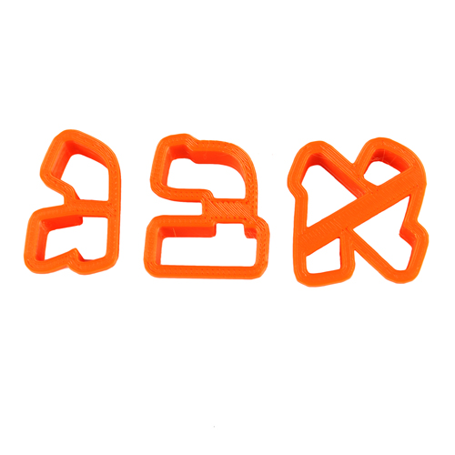 Cookie Cad Hebrew Modern Font Letter Cutter Set image 1