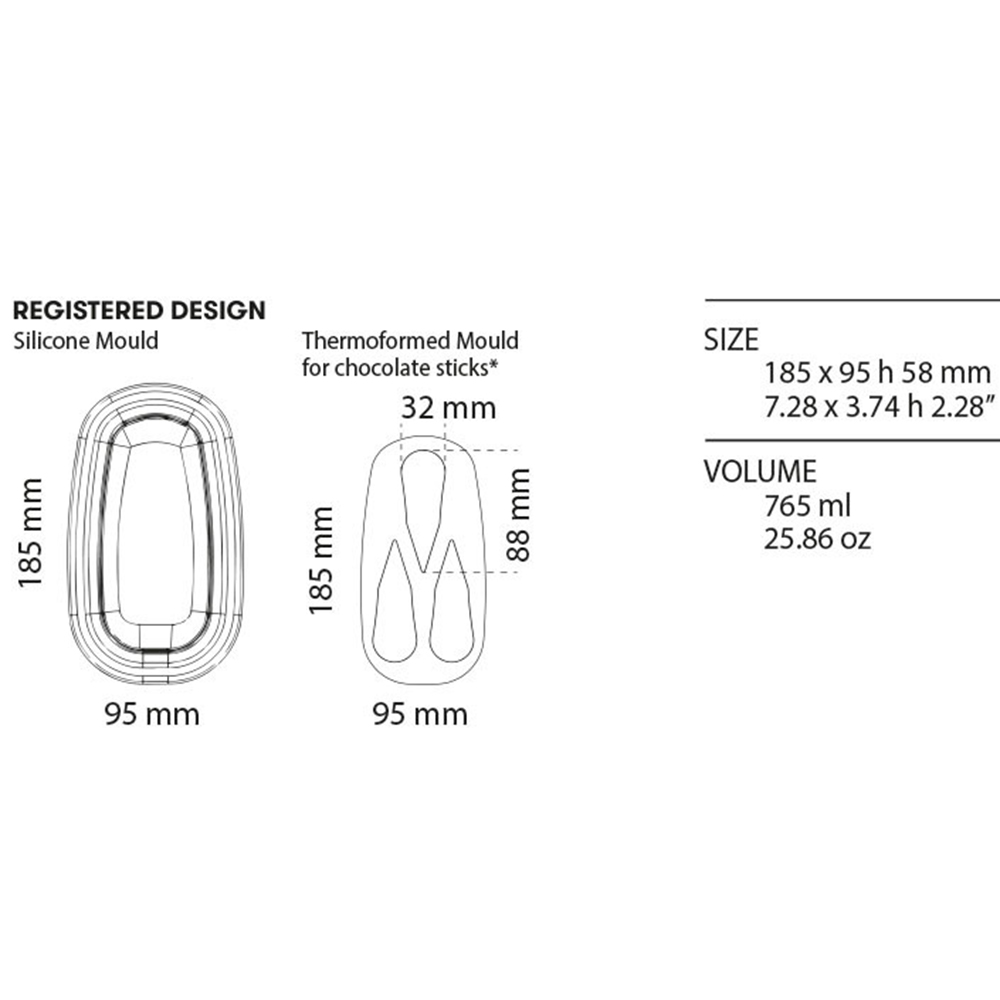 Silikomart 'STECCO 01XXL' Silicone Freezing Mold, 25.9 oz. image 5