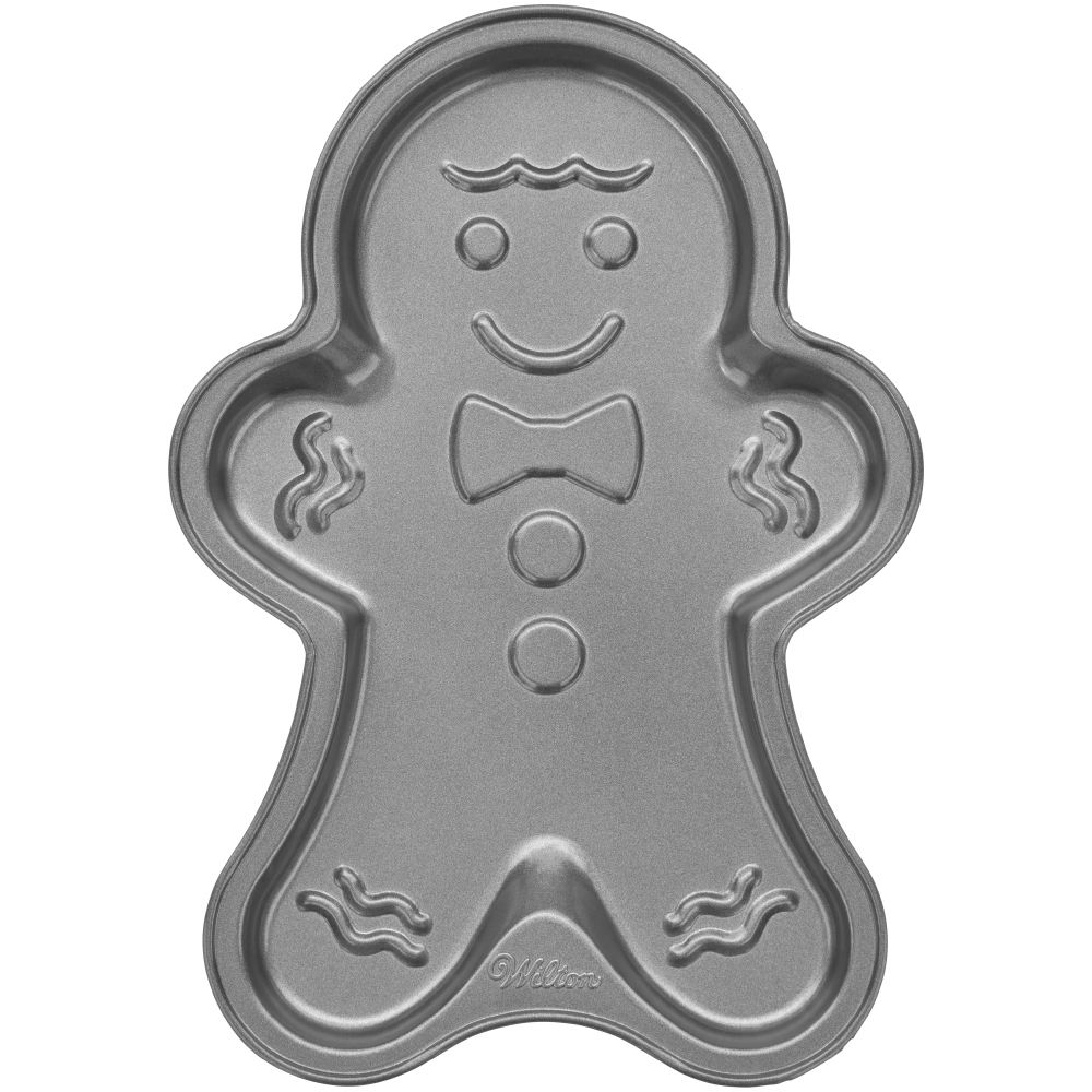 Wilton Non-Stick Christmas Gingerbread Man Cookie Pan, 11" x 8" image 1