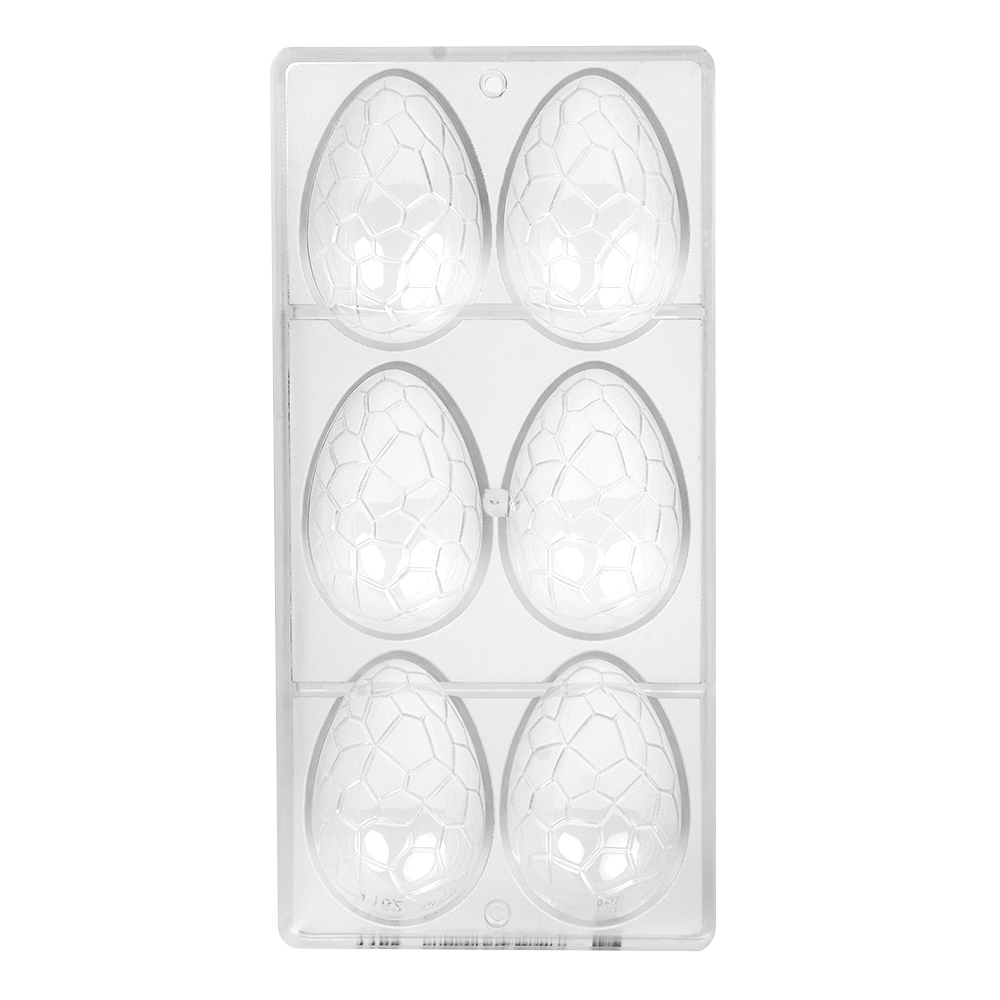 Chocolate World Polycarbonate Chocolate Mold, Croc Egg, 78 gr., 6 Cavities image 1