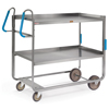Lakeside Ergo-One Stainless Steel 2-Shelf Utility Cart - 1000 Lb image 1