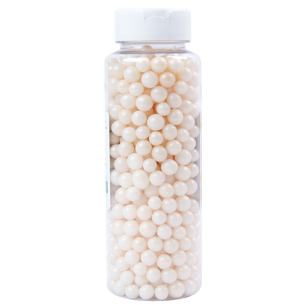Ivory Pink Sugar Pearls Decoration Balls, 8mm - 8 oz. image 1