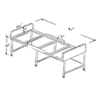 Custom Poly Top Work Table 24" X 96" with 2 Sides 10" Backsplash  image 1