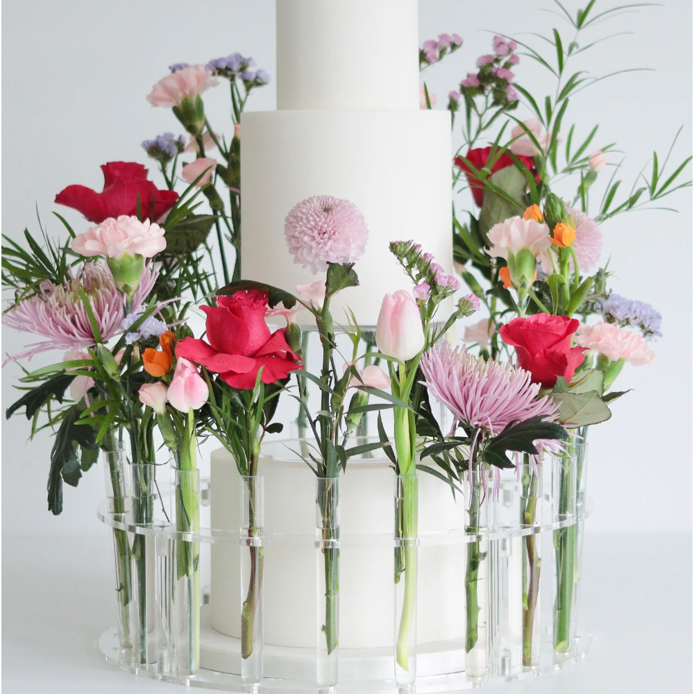 Prop Options Acrylic Floral Crown for up to 14" Cakes image 3