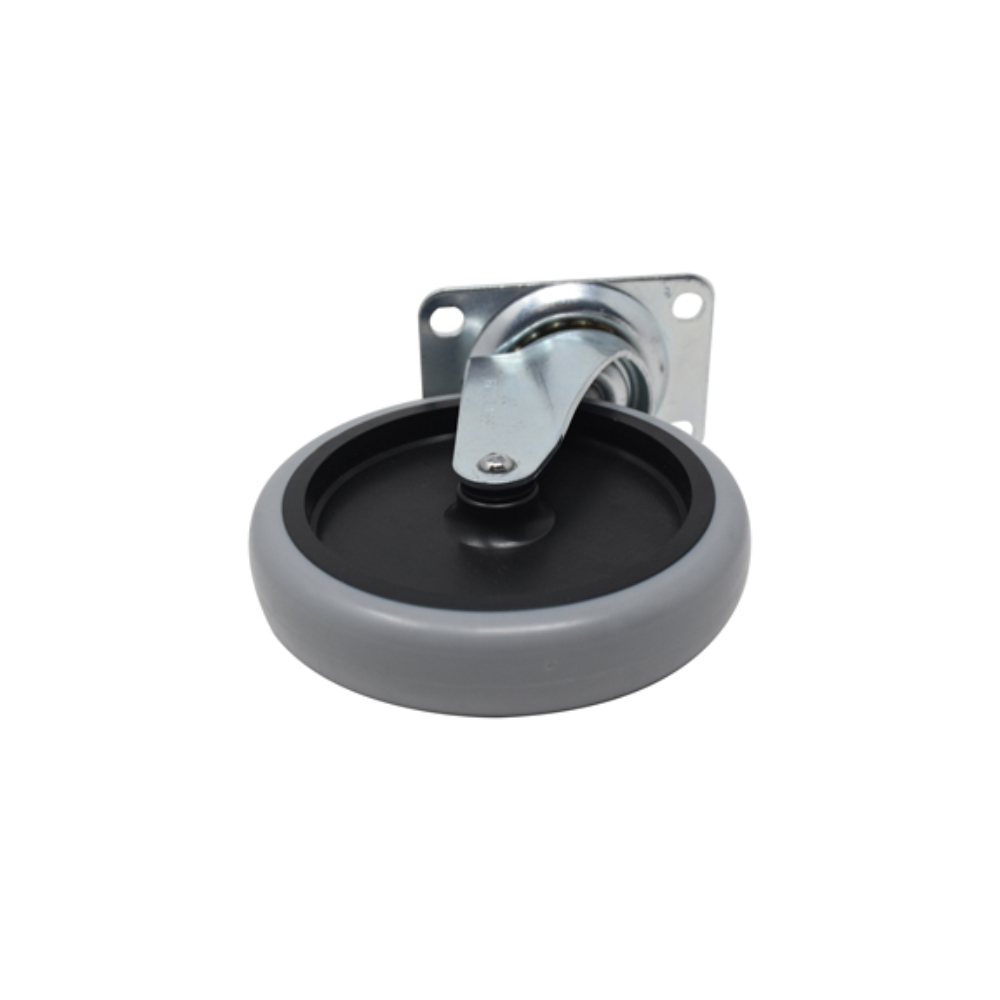 Replacement Swivel Plate Caster for Rubbermaid, 5" image 1