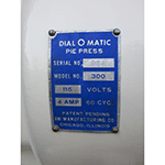 Kaiser Dial-O-Matic 300 Pie Press, Used Excellent Condition image 5