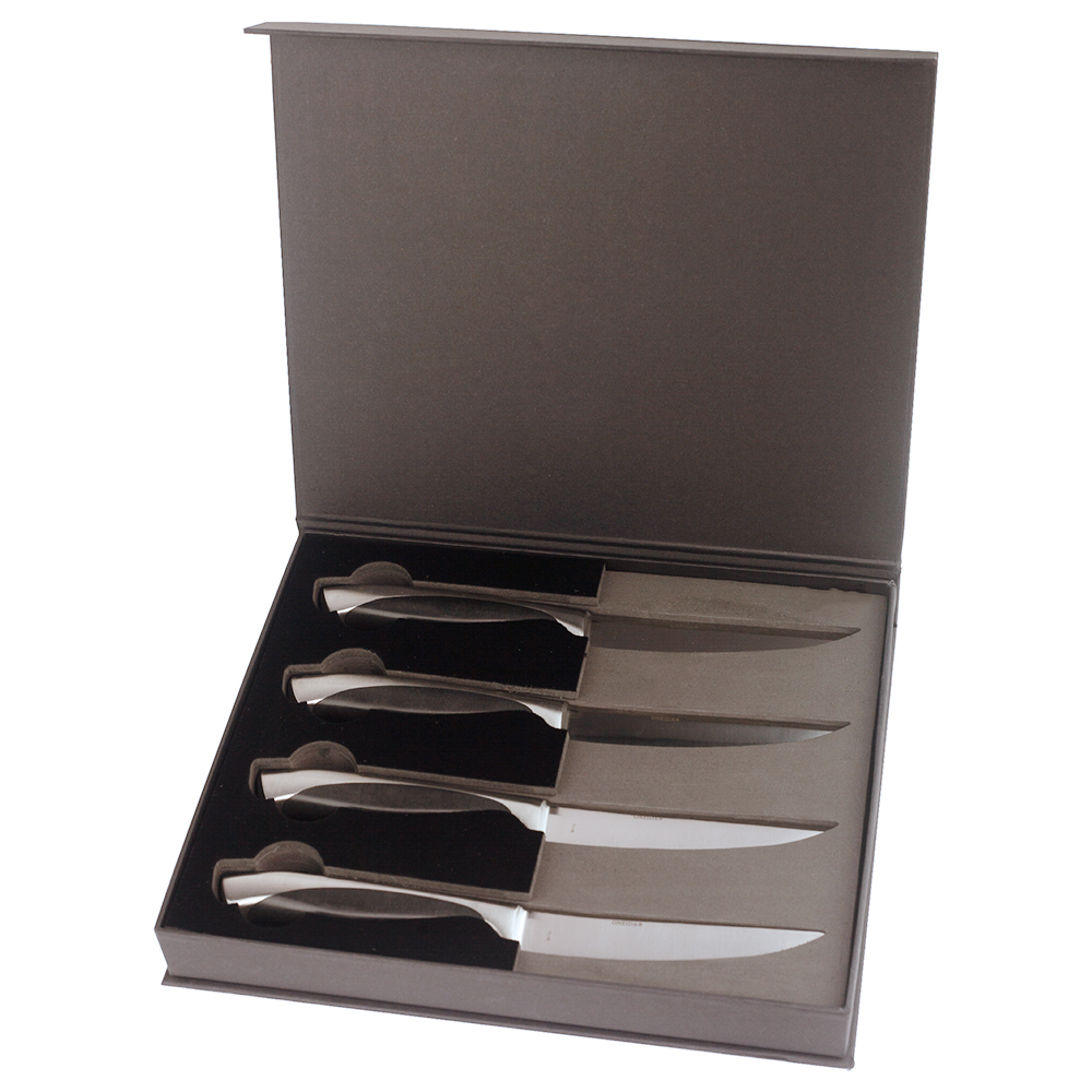 Oneida Stainless Steel Serrated Steak Knives in Knife Case, Set of 4 image 1