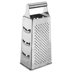 Winco Cheese Grater Box Style - Tapered - Stainless Steel - 9" H. image 1