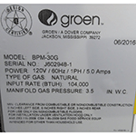 Groen BPM-30 Tilting Skillet 30 Gallon Gas, Brand New image 4