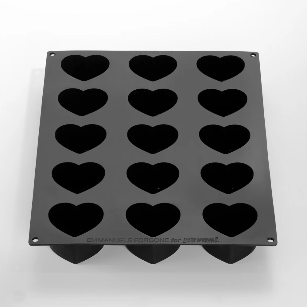 Pavoni Pavoflex PX43111 Hearts Silicone Mold, 15 Cavities image 3