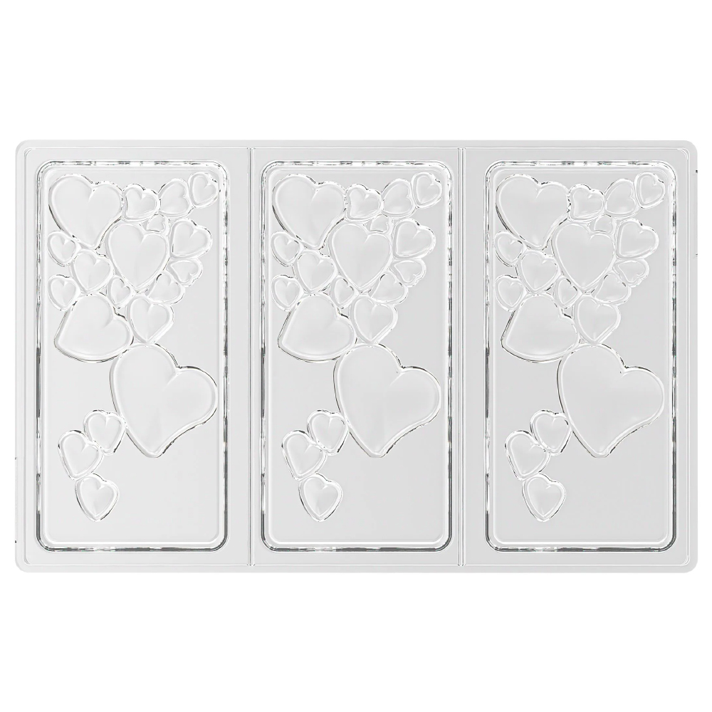 Silikomart Tritan TREASURE-T Heart Bar Chocolate Mold, 3 Cavities image 1