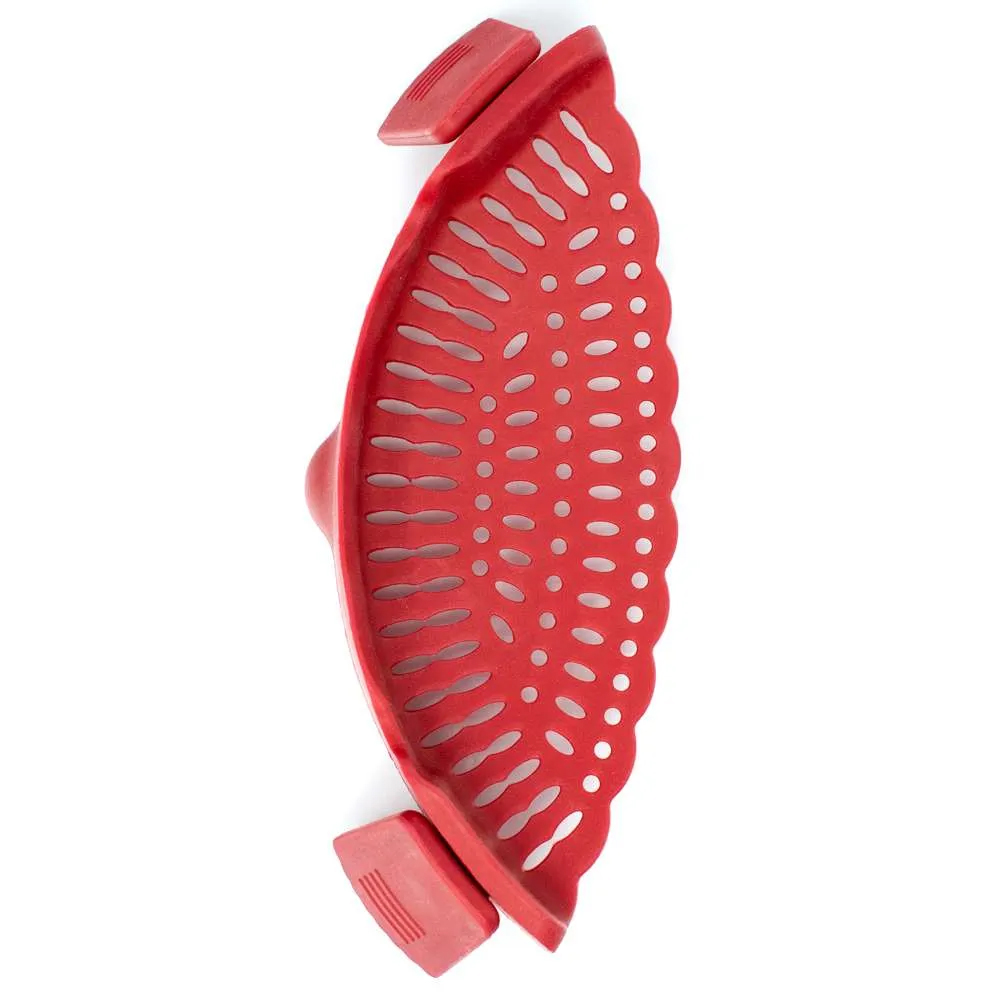 Norpro Red Silicone Clip On Strainer image 1