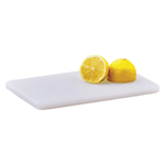 Winco White Polyethylene Cutting Board 1/2" Thick - 6" x 10" image 1