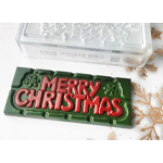 Chocolate World Polycarbonate Chocolate Mold, Merry Christmas Bar, 4 Cavities image 2