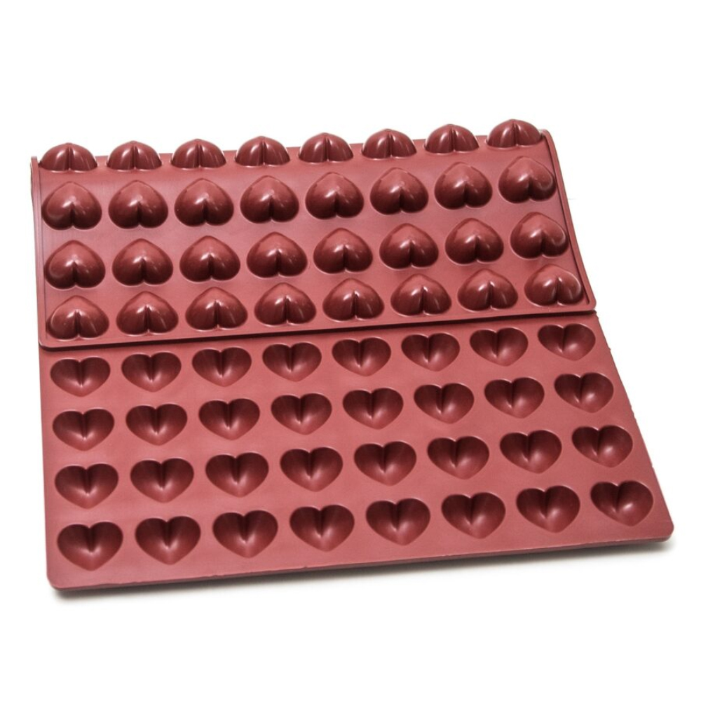 Mae Innovation Mini Heart Silicone Mold, 96 Cavities image 3