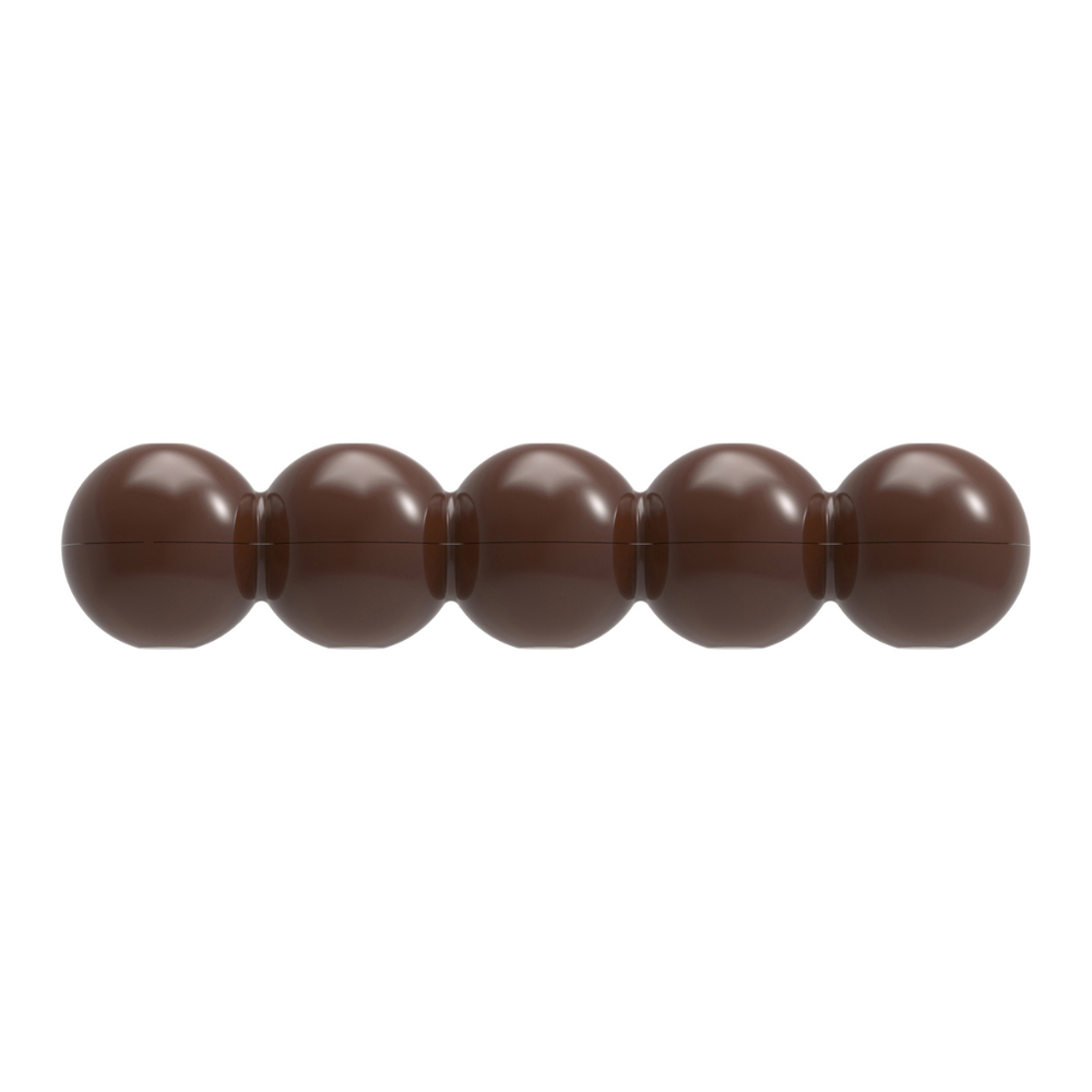 Chocolate World Polycarbonate 5 Balls Bar Chocolate Mold, 6 Cavities image 1