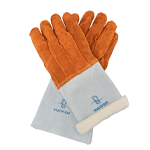 Matfer 773012 Leather 7 3/4" Baker Gloves with Forearm Protection image 2