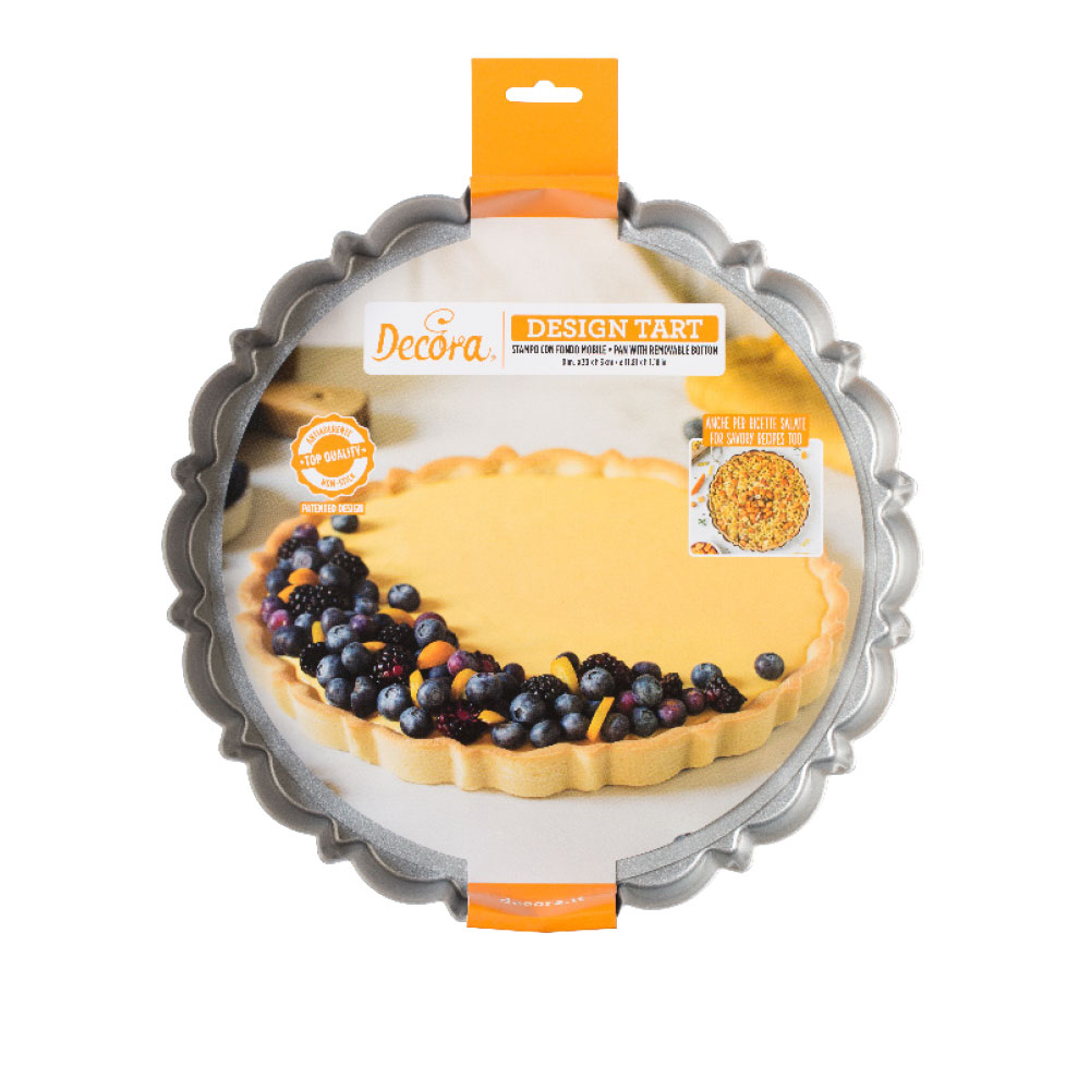 Decora Round Tart Mold with Removable Bottom, 11.8" x 1.2" image 1