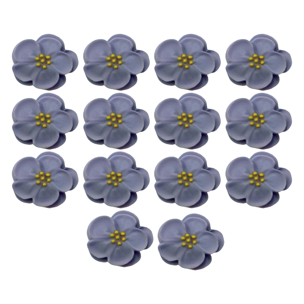 O'Creme Lavender Royal Icing Pansies, Set of 14 image 1