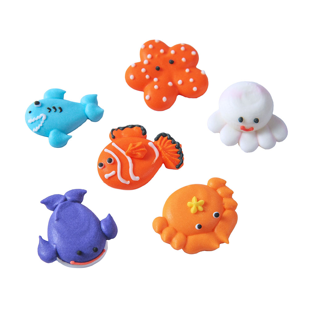 O'Creme Sea Creature Royal Icing Decorations, Set of 12 image 1