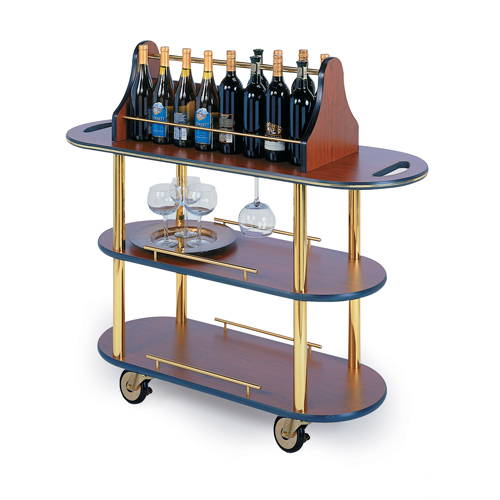 Geneva 3720711 Wine Cart - Mahogany Laminate Finish