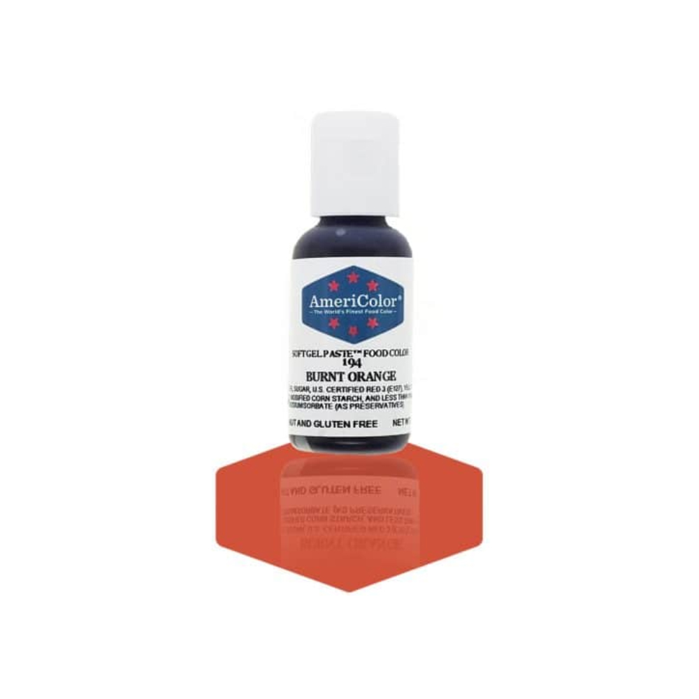 Americolor Burnt Orange Soft Gel Paste Food Color, 0.75 oz.