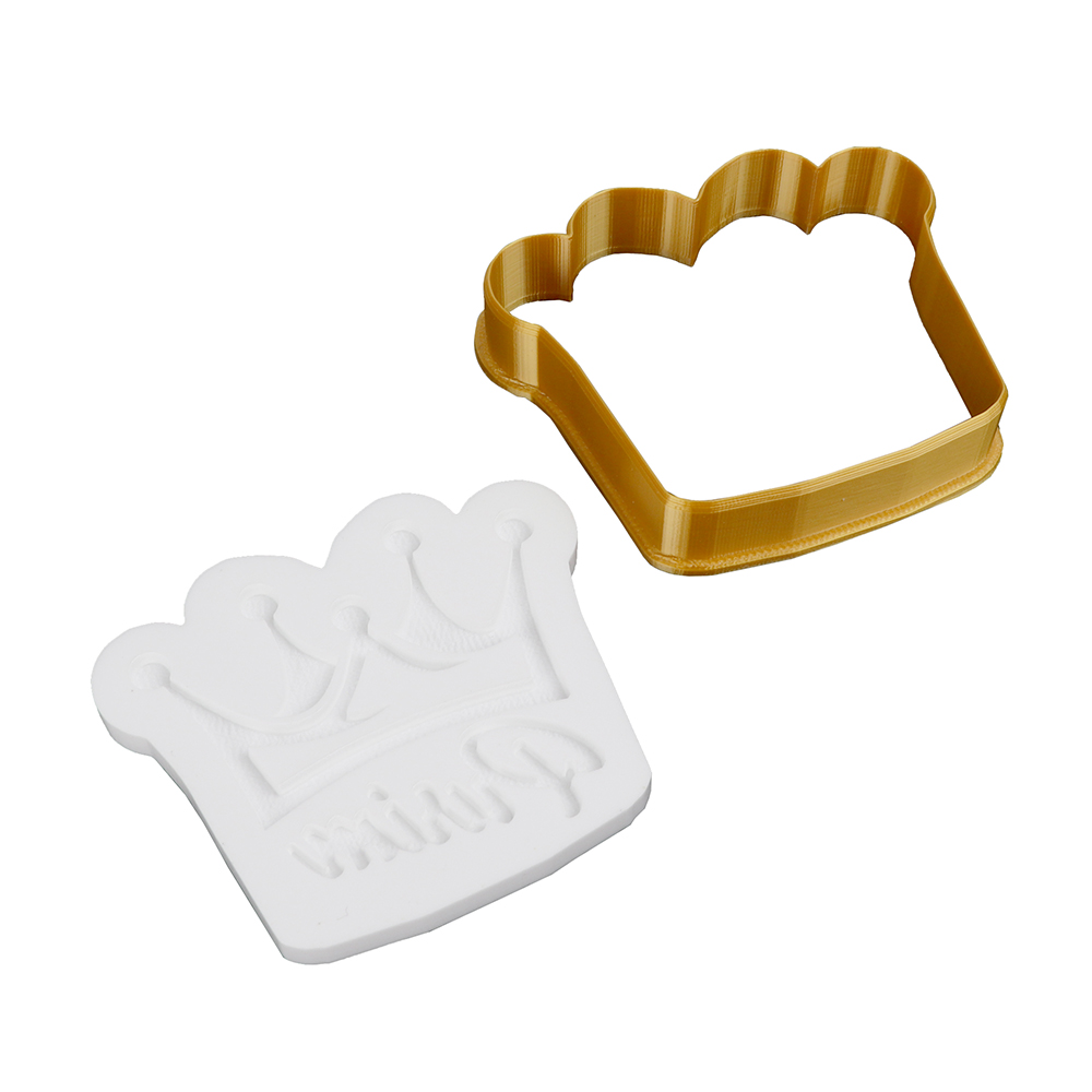 Lil Miss Cakes Purim Crown Cutter and Embosser, 3", English