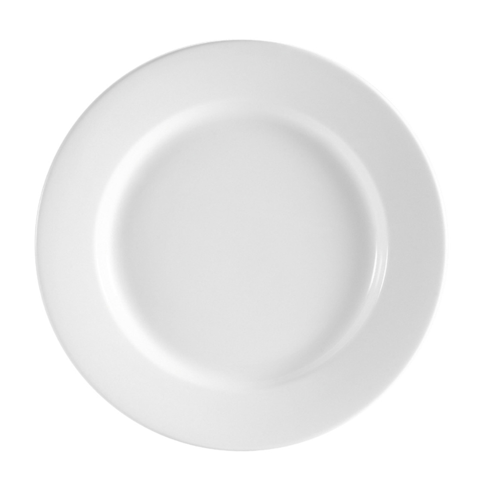 CAC Super White Porcelain Plate, 6-1/4" Dia.