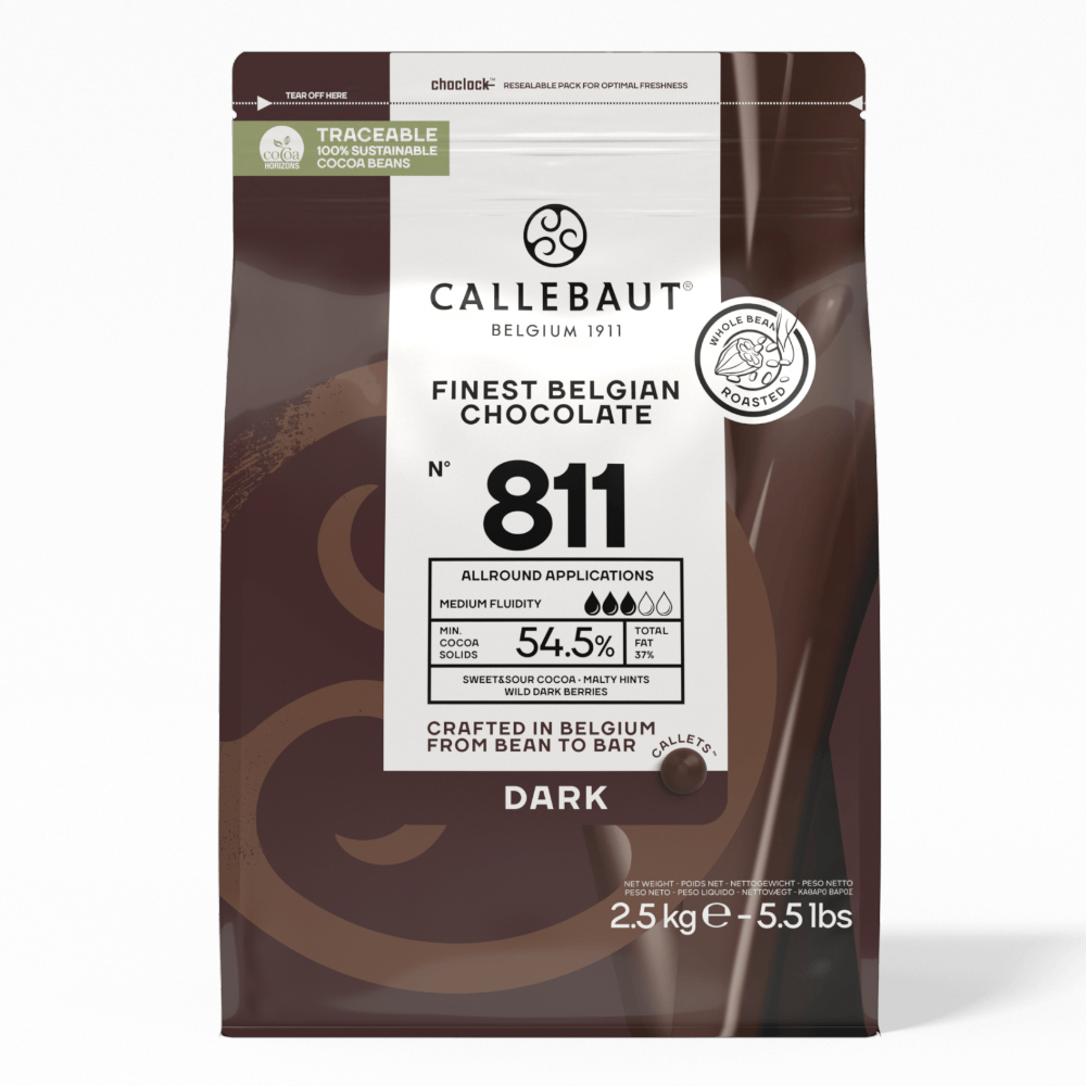 Callebaut Dark Chocolate Callets, 2.5 Kg.