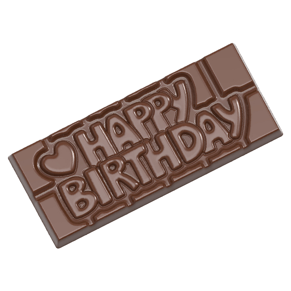 Chocolate World Clear Polycarbonate Chocolate Mold, Happy Birthday ...