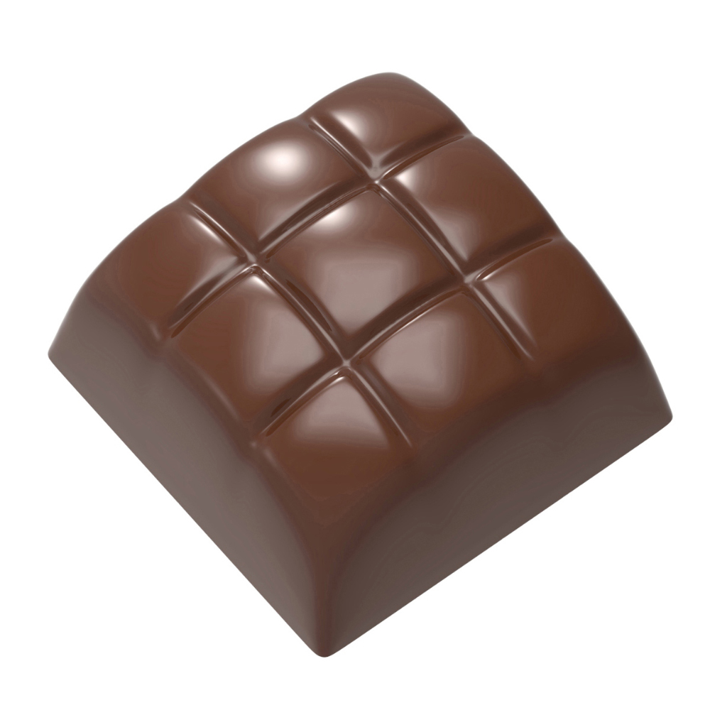 Chocolate World Polycarbonate Quilted Square Chocolate Mold, 32 Cavities