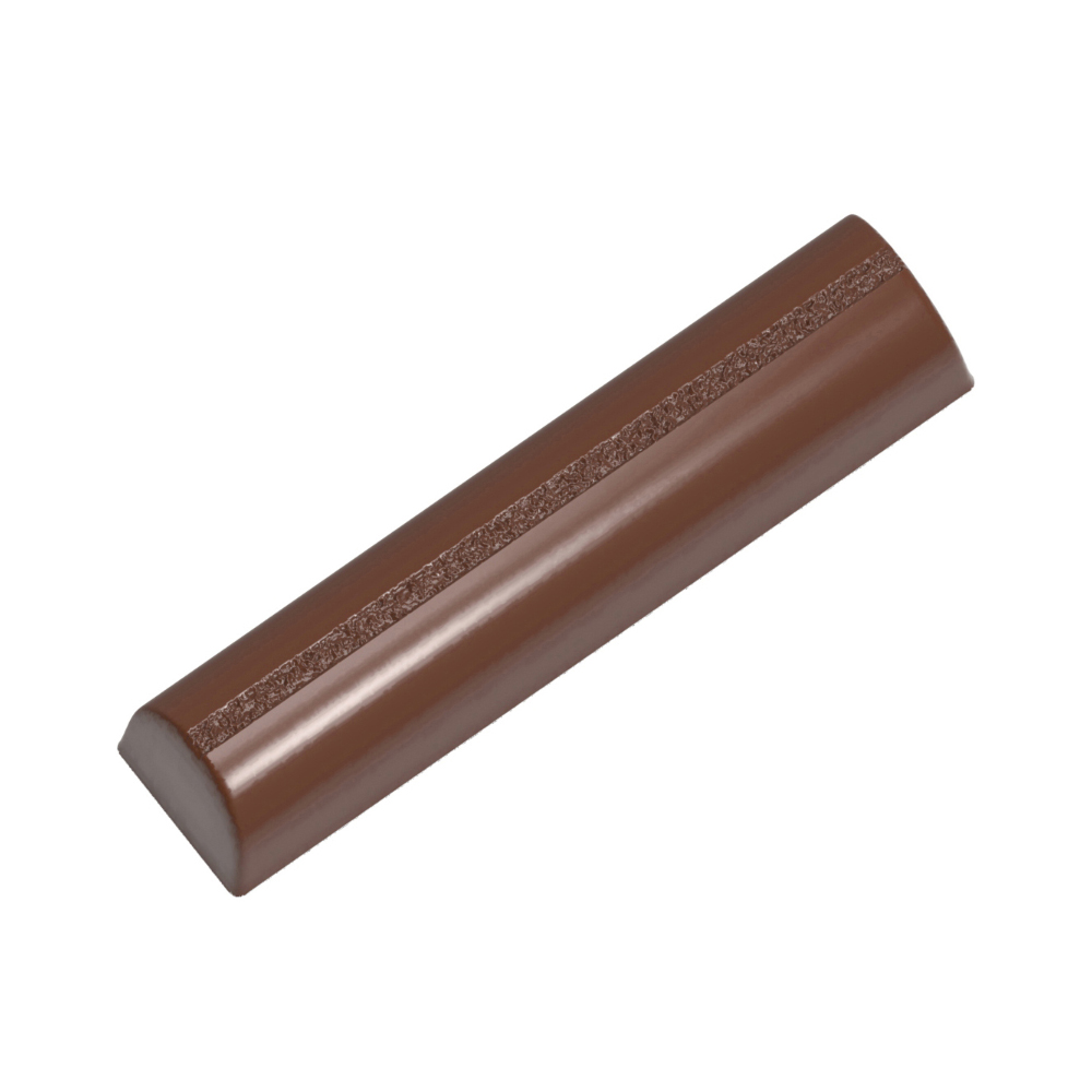 Chocolate World Polycarbonate Striped Bar Chocolate Bar, 15 Cavities