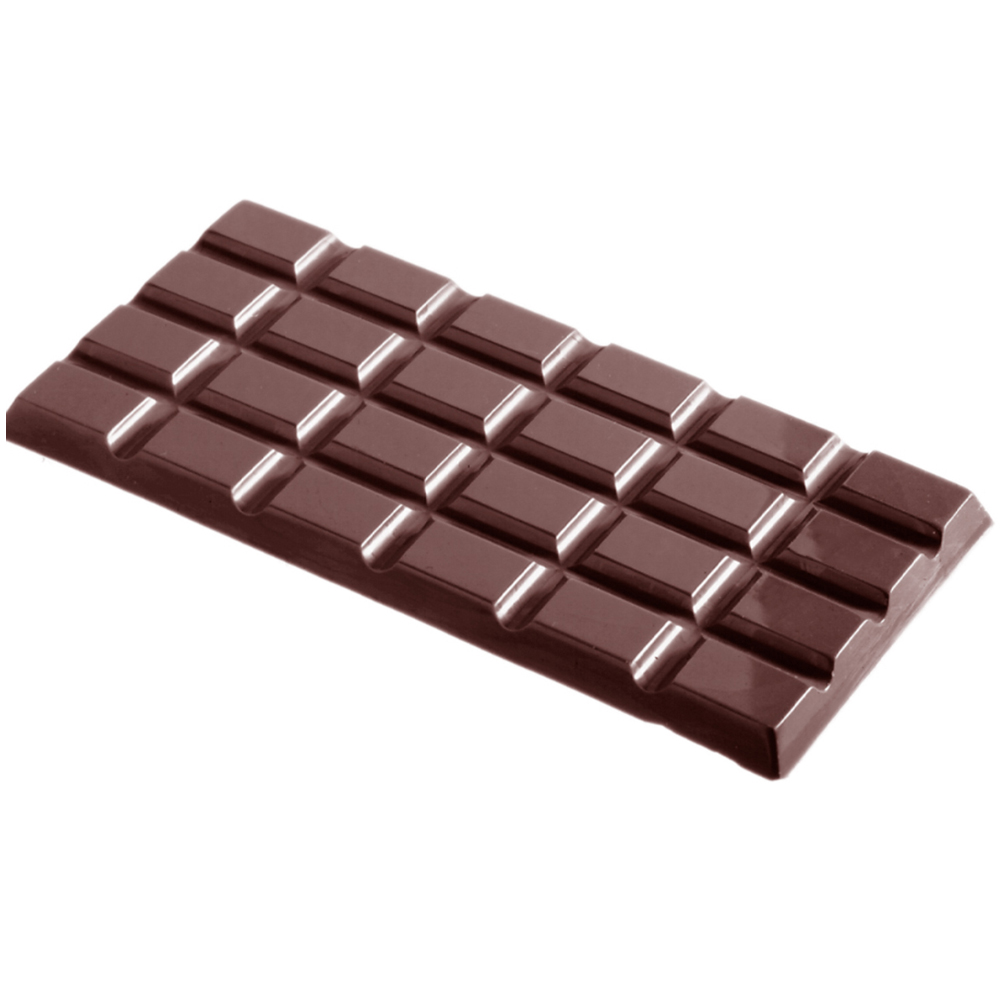 Chocolate World Polycarbonate Tablet Chocolate Mold, 3 Cavities