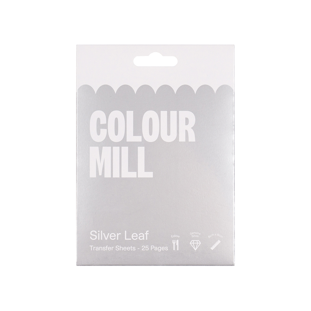 Colour Mill Silver Leaf Sheets, 3.14" x 3.14" - Pack of 25