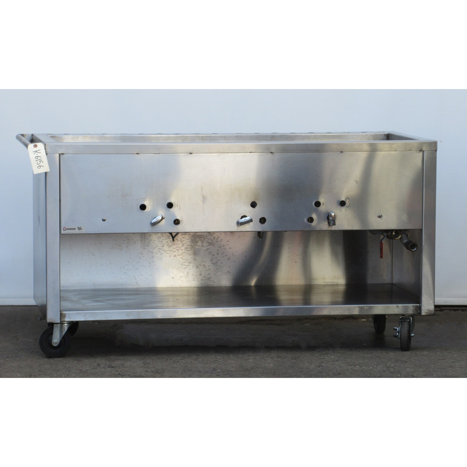 Custom Hot Food Mobile Steam Table, Gas, Open Well, Used As Demo