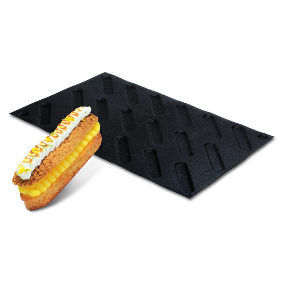 Demarle Flexipan Air Perforated Eclair Mat for Right Handed, 0.5 Oz (15 ml), 18 Cavities