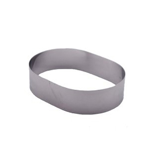 Fat Daddio's Oval Cake Ring Stainless Steel, 1-3/4" x 2-3/4" x 1-3/8" High