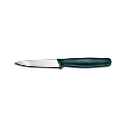 Forschner / Victorinox Paring Knife, 3 1/4 in Straight Small Black Nylon Handle (40600)