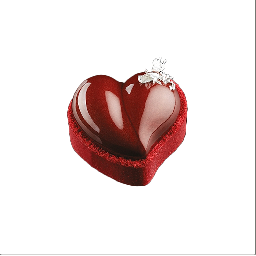 Gianluca Fusto For Pavoni Silicone Heart Mold 65mm X 60mm X 21mm H 8 Cavities Multiple Cavity 3372
