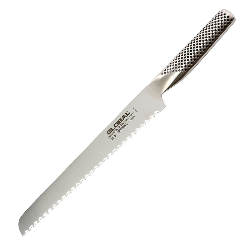 Global Cromova 18 Stainless Steel Bread Knife, 8-3/4"