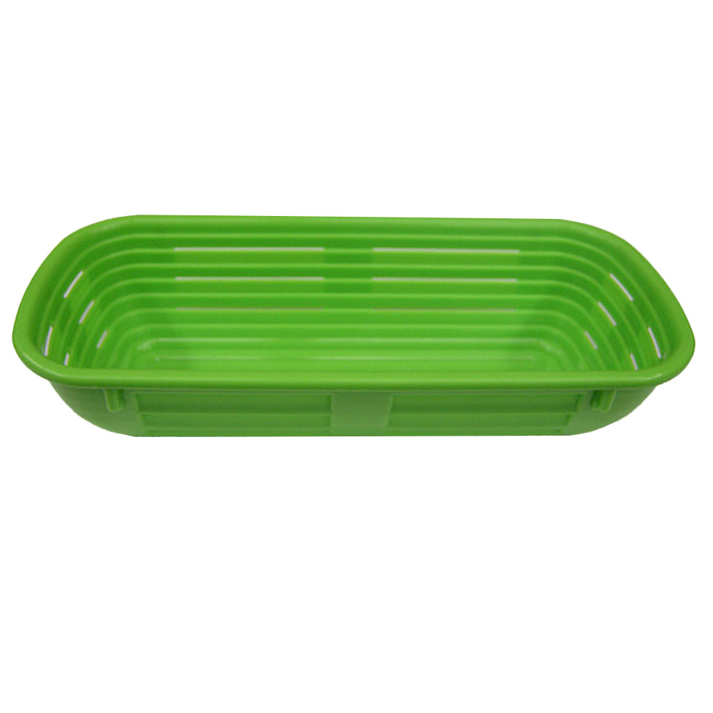 Green Rectangular Proofing Basket 4-3/4" x 10-5/8", 1.1 lb