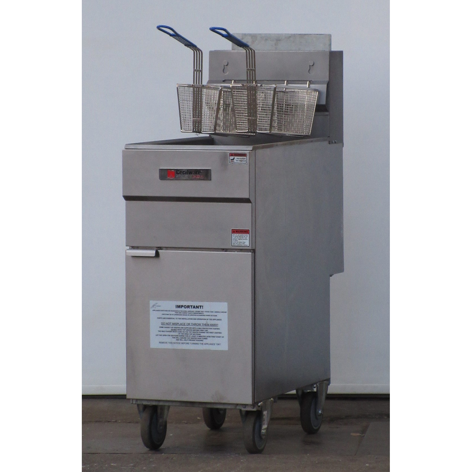 Grindmaster-Cecilware Pro FMS504NAT 120,000 BTU Gas Floor Fryer, Used Excellent Condition