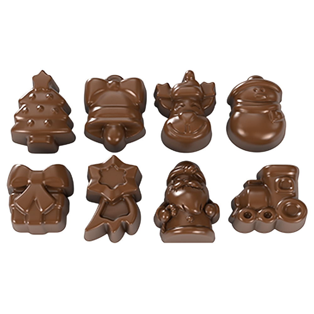 Implast Polycarbonate Christmas Shapes Chocolate Mold, 32 Cavities