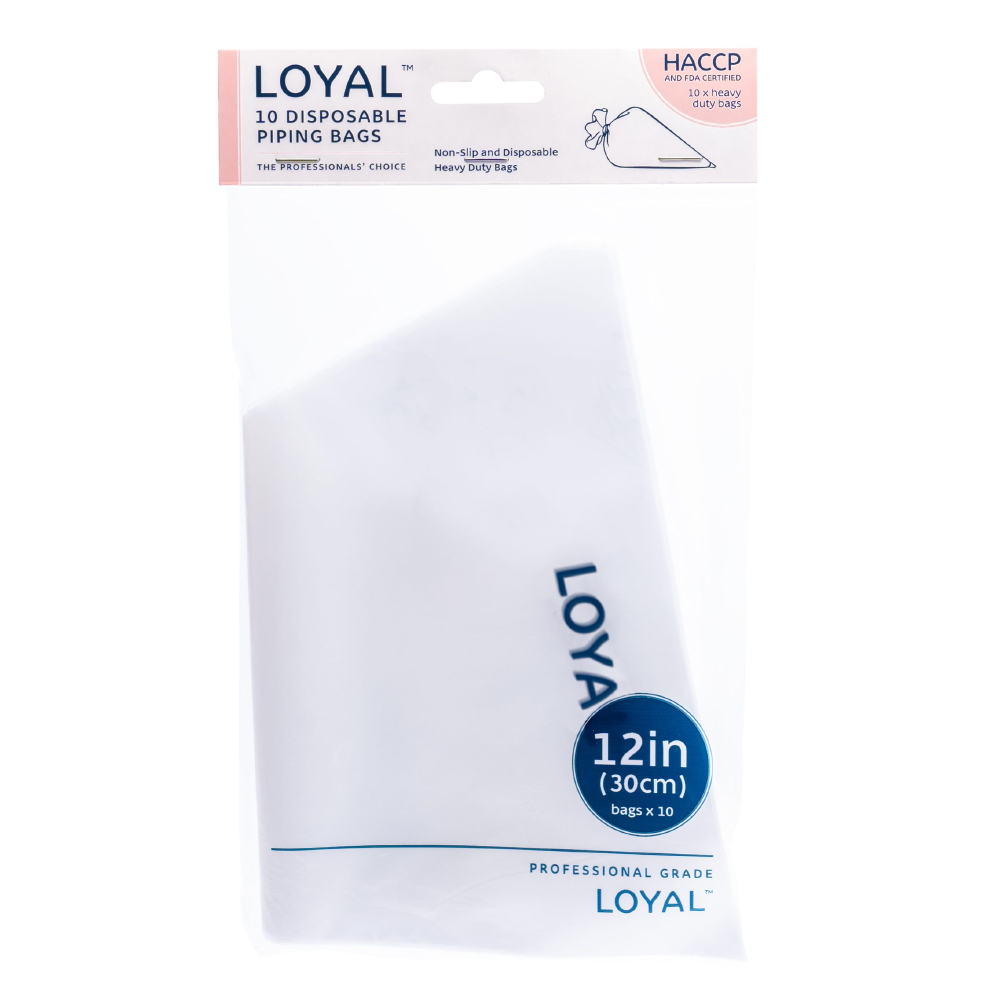 Loyal Bakeware Clear Disposable Piping Bags, 12" - Pack of 10