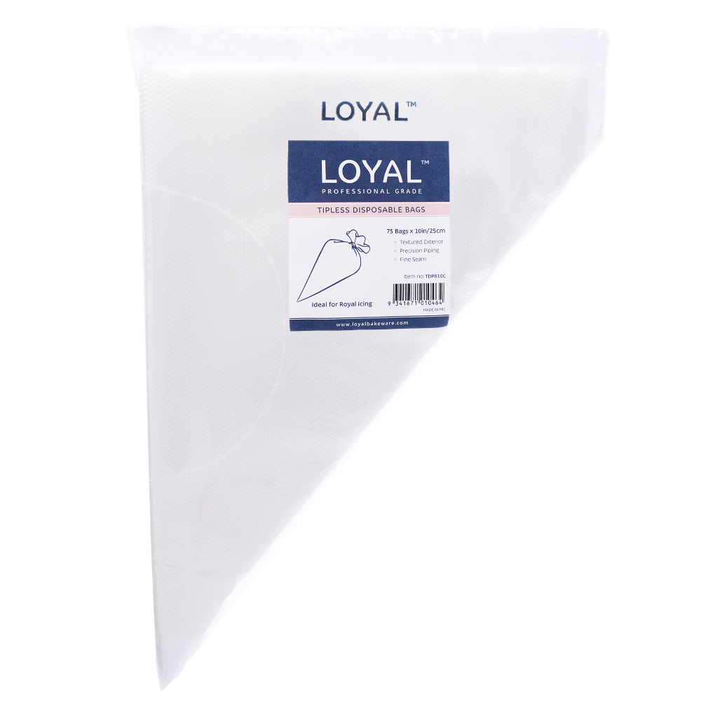 Loyal Bakeware Disposable Tipless Pastry Bags, 10" - Pack of 75