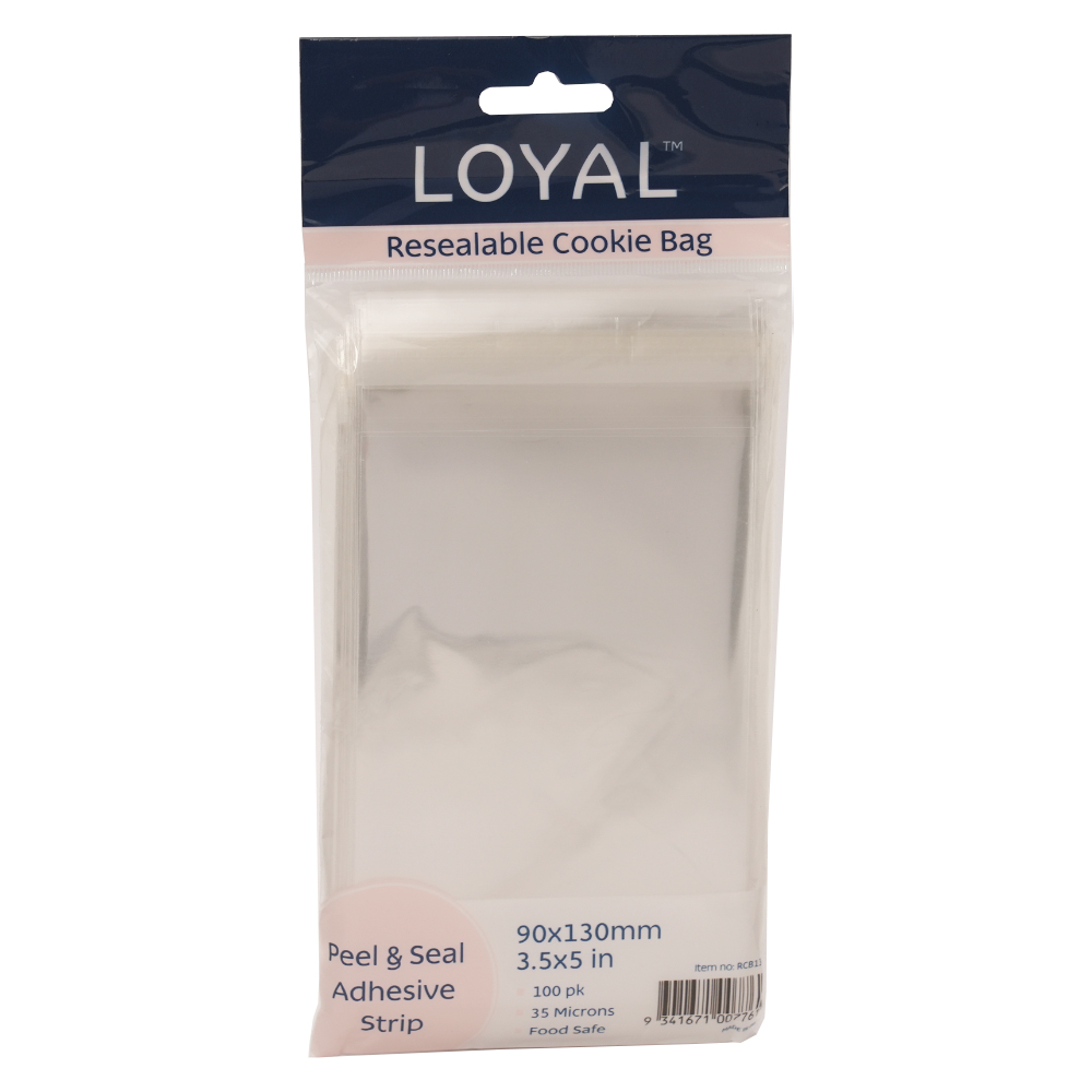 Loyal Bakeware Resealable Cookie Bags, 3.5" x 5" - Pack of 100