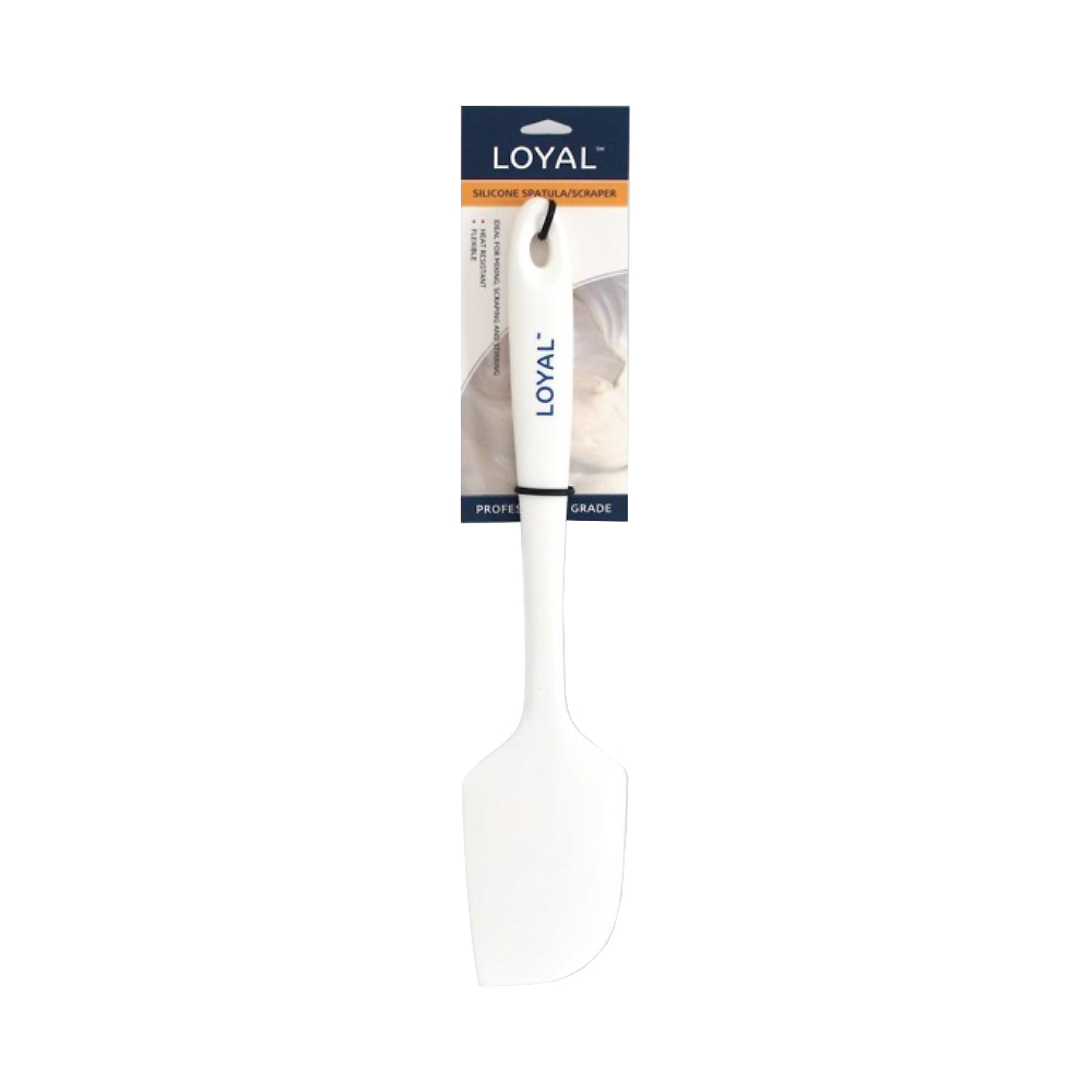 Loyal Bakeware White Silicone Spatula, 11"