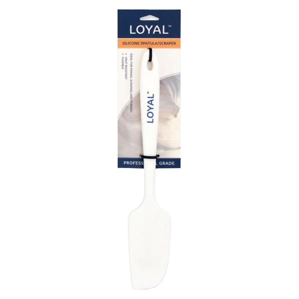 Loyal Bakeware White Silicone Spatula, 8.7"