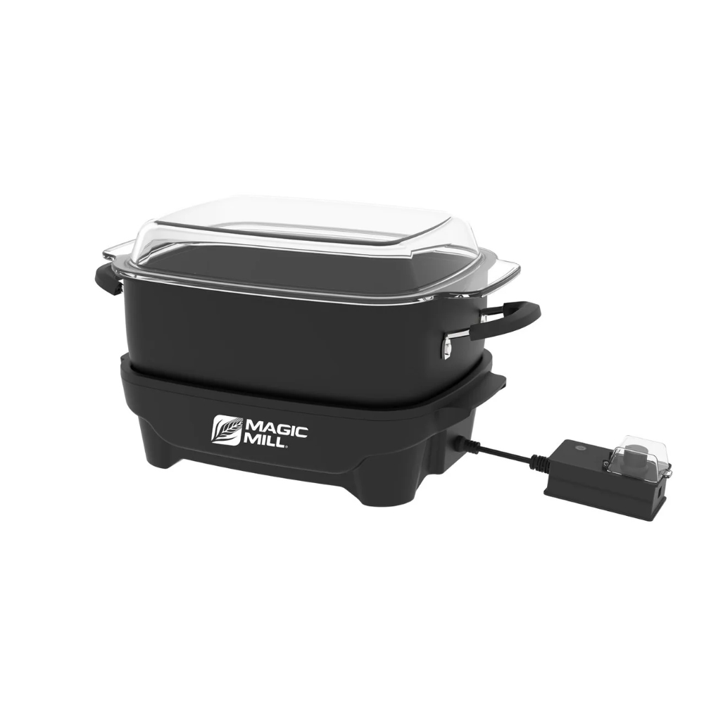 Magic Mill Slow Cooker with Glass Cover, 6.5 Qt.